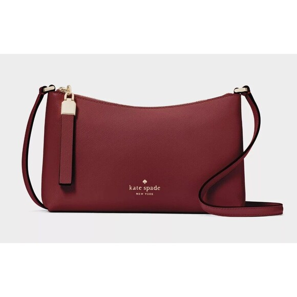 New Kate Spade Sadie Crossbody Saffiano Leather Grenache - Picture 1 of 5